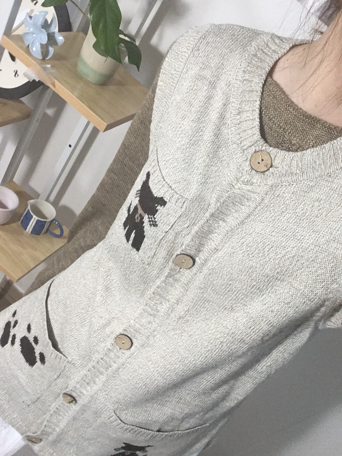  깜냥이 오트밀 조끼 상품이미지4