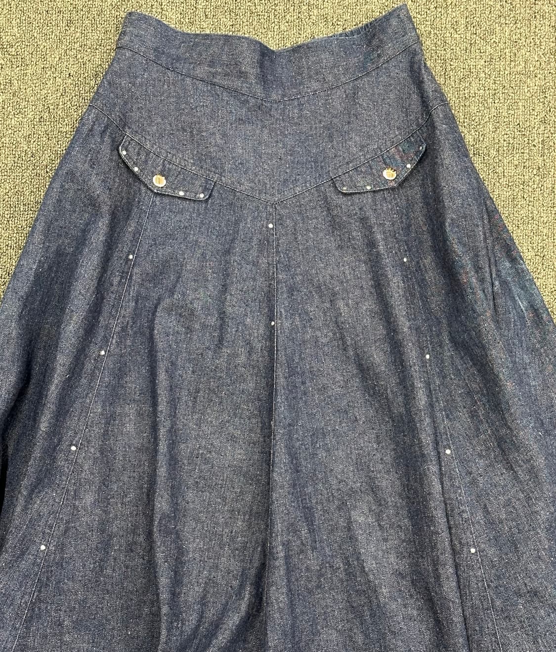 77)Japanese vintage 핀턱 플레어 스커트 상품이미지2