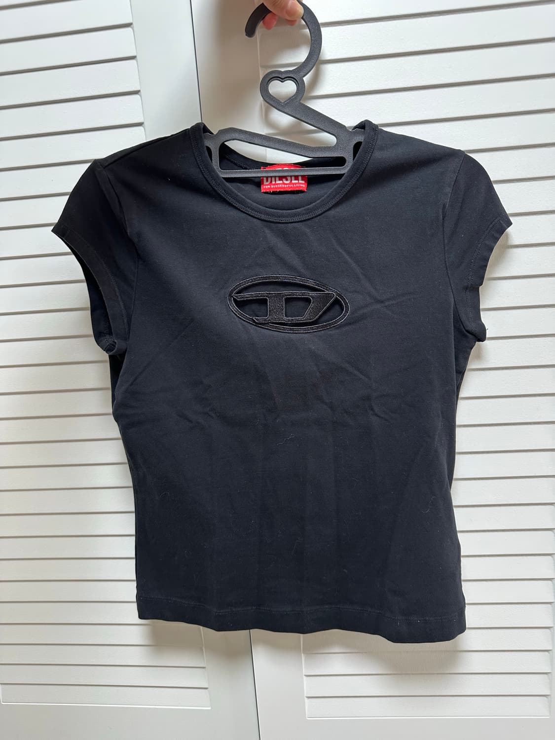 디젤 피카부 반팔 티셔츠 올블랙 xs 상품이미지2