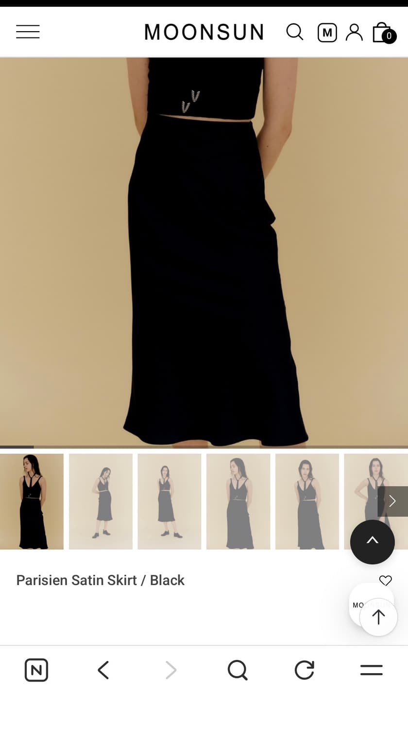 문선 parisien satin skirt S사이즈 상품이미지1