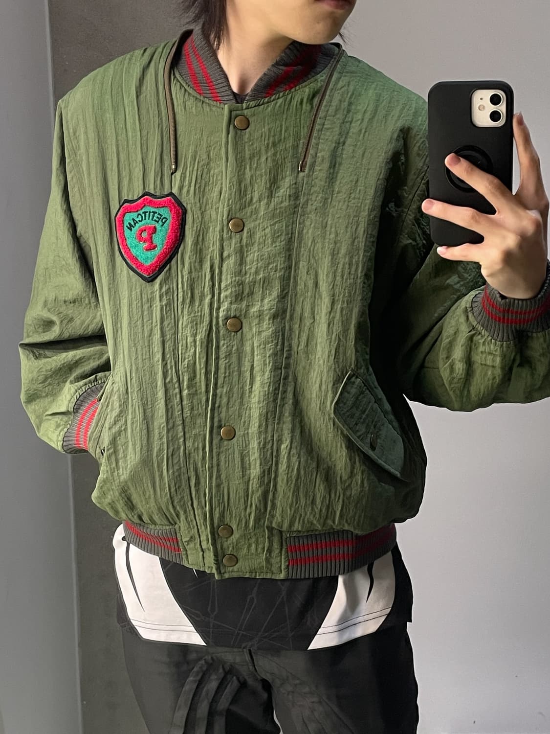 Petitcan 풀 오브 조이 나일론 바시티 자켓 상품이미지2