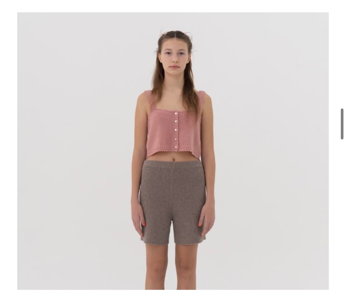 비아플레인 viaplain 핑크 니트 뷔스티에 (새제품) 상품이미지1