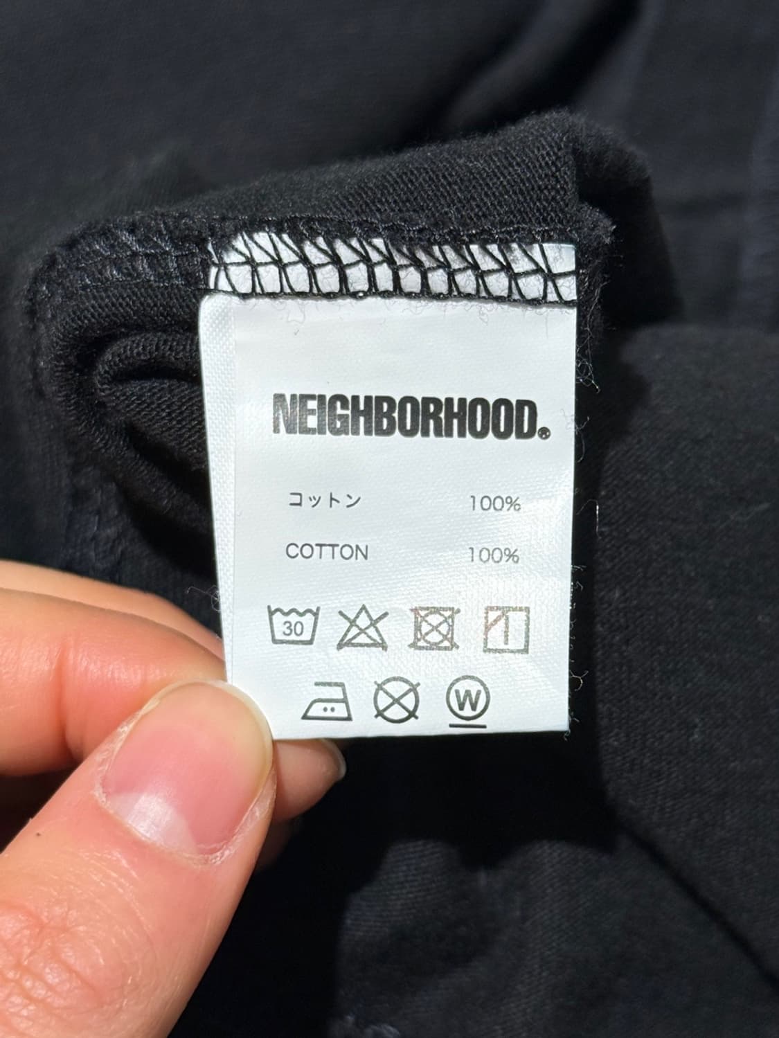 네이버후드 블랙 민트 레터링 롱 슬리브 티셔츠 상품이미지8