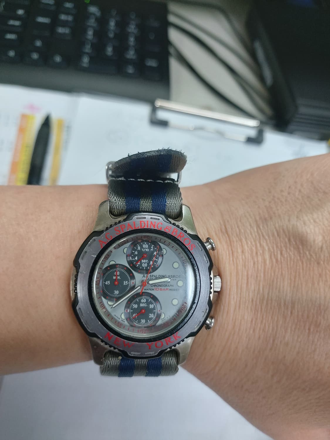 A.G. Spalding & Bros 빈티지 스타일의 시계입니다
크로노그 상품이미지4