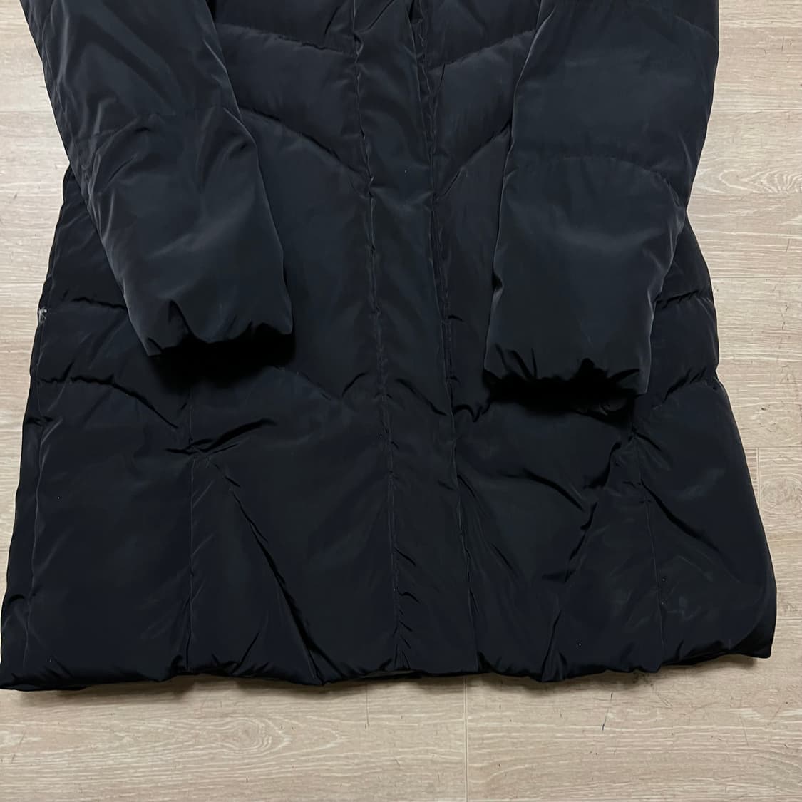 지고트 여성 프리미엄 덕다운 후드 롱패딩 점퍼 [블랙] M/95 상품이미지3