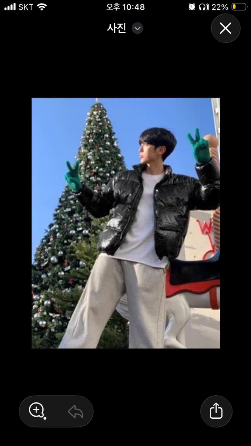 오텀 유광 크롭 패딩 상품이미지3