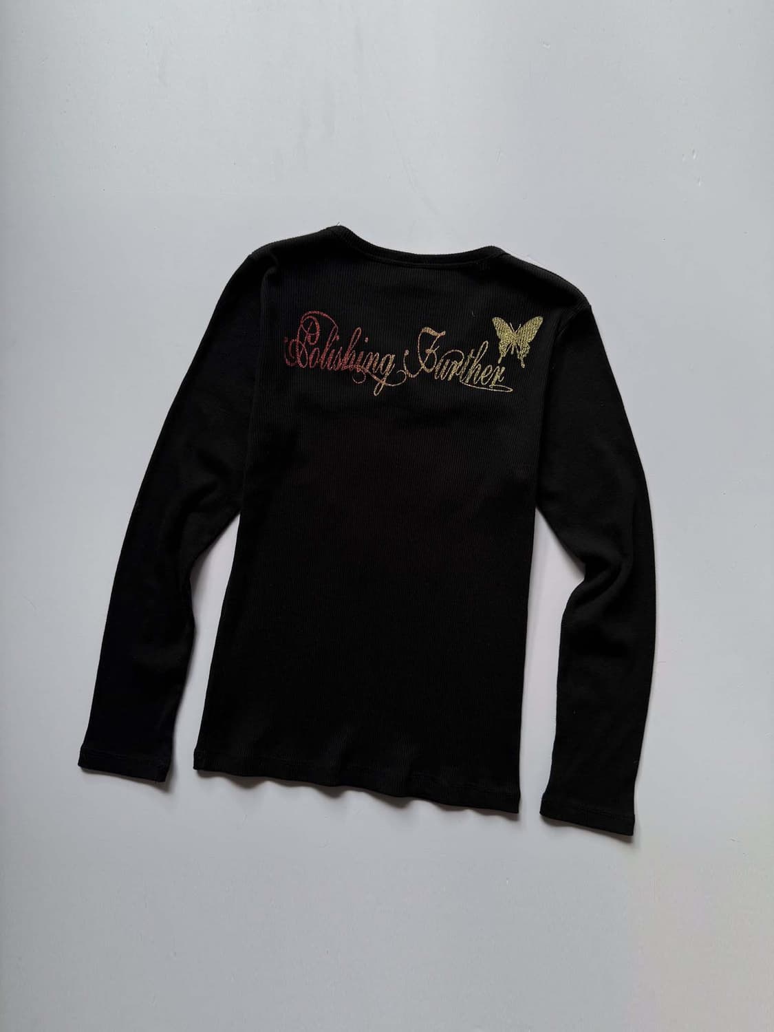 Glitter Printed Ribbed T-shirt 0286 상품이미지6