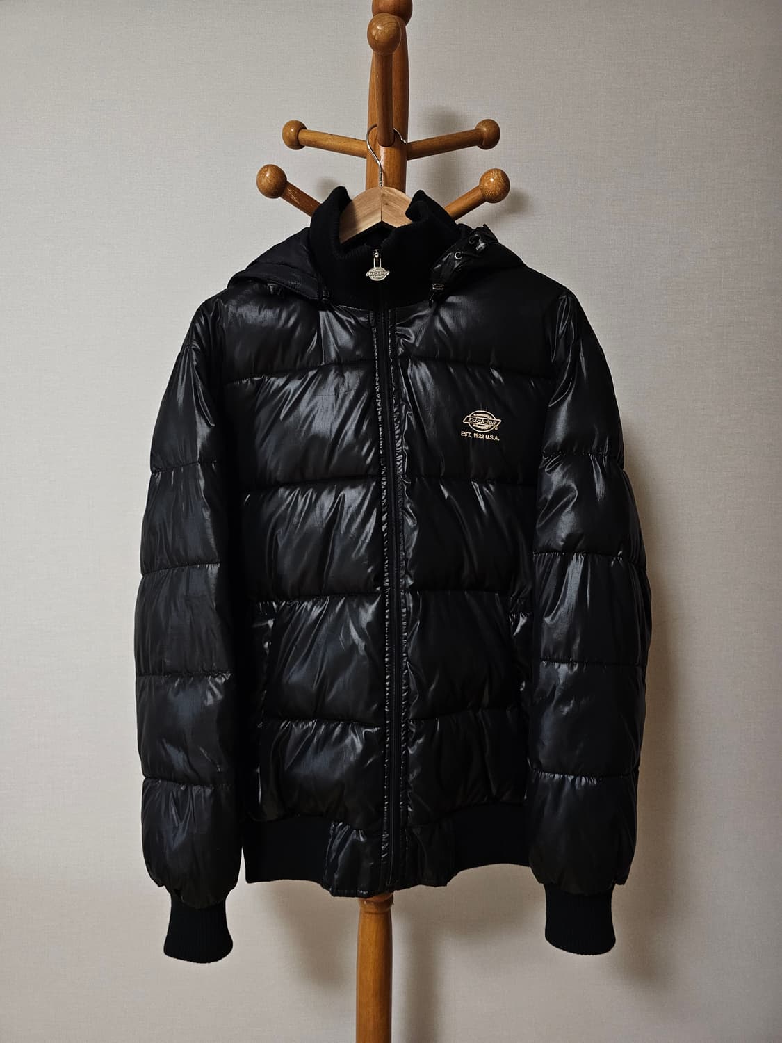 찐 레트로/빈티지 디키즈 (Dickies) 유광 블랙 빵빵이 지켓 상품이미지2