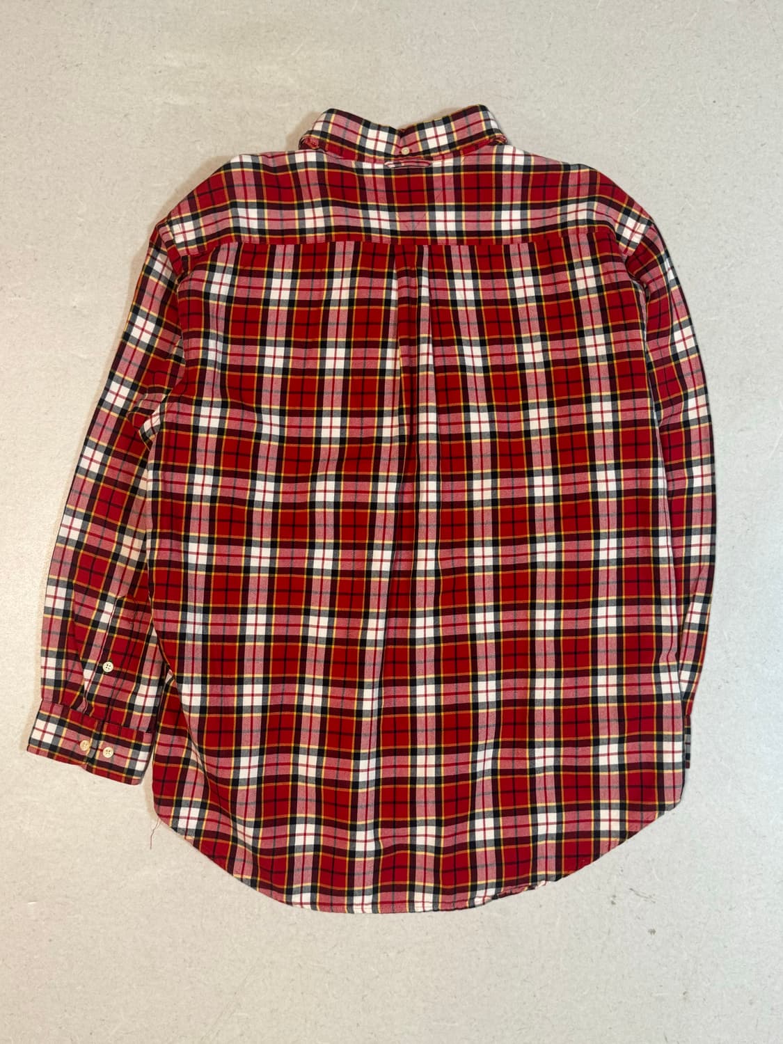 타미힐피거 빈티지 자수로고 컬러블록 체크 셔츠 레드 xl 상품이미지3