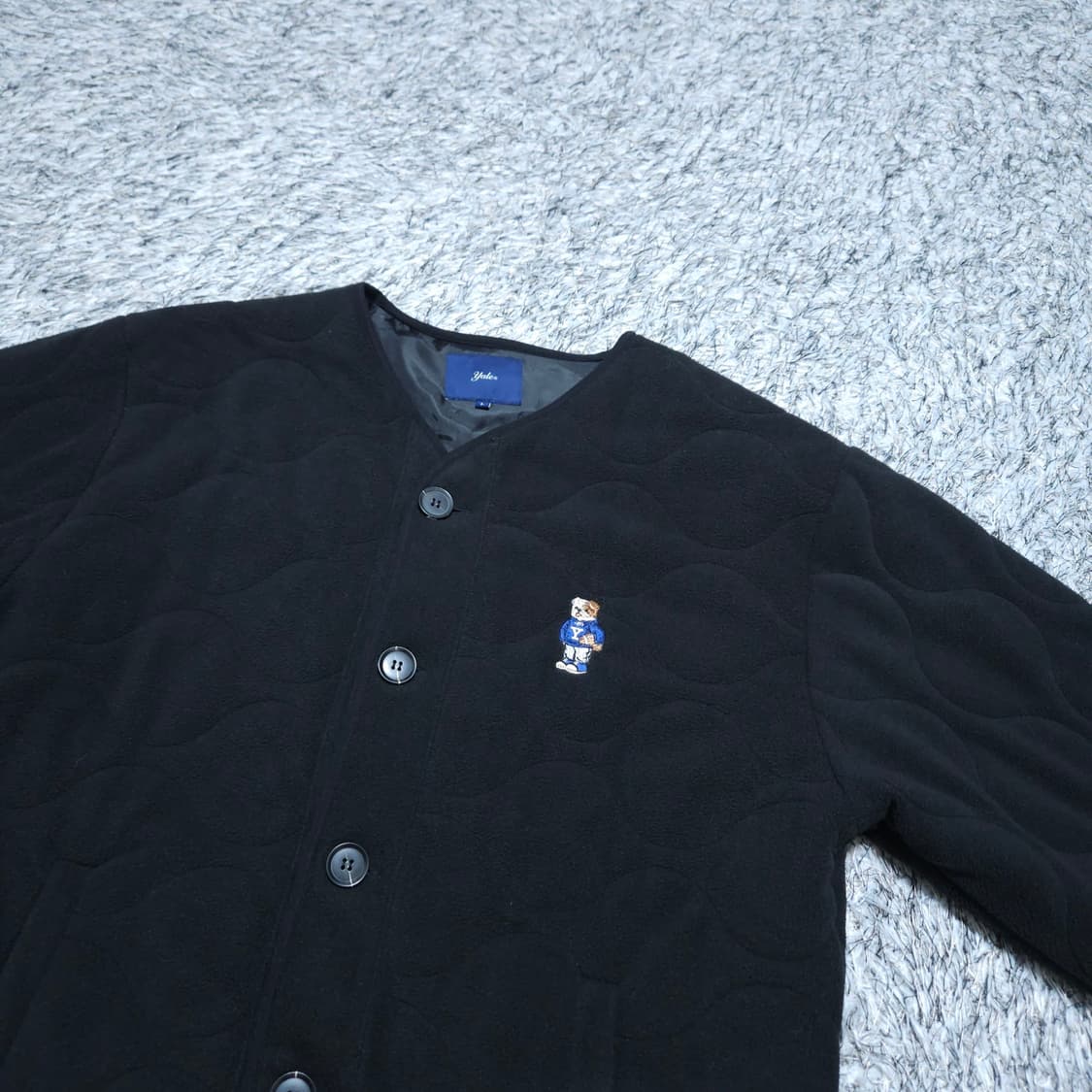 예일Yale) L 남자 뽀글이 플리스자켓 블랙 / 왕눈이샵 상품이미지4