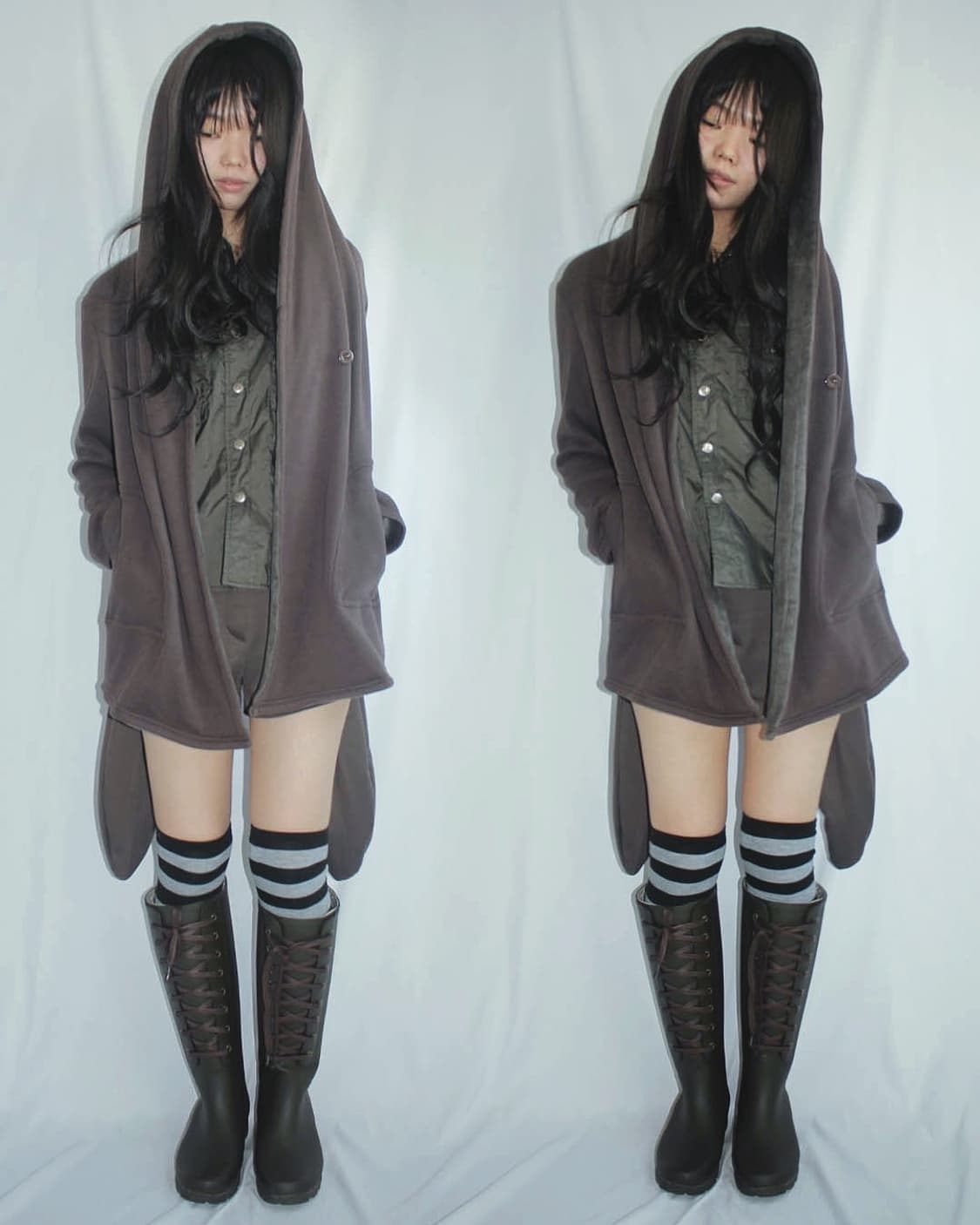One-button wrap redbean skin hood jacket 상품이미지5