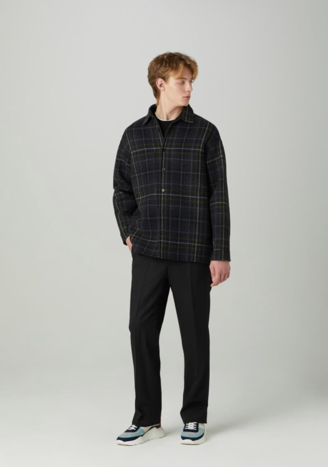 [XL]질스튜어트 뉴욕 아우터형 오버핏 체크셔츠 상품이미지3