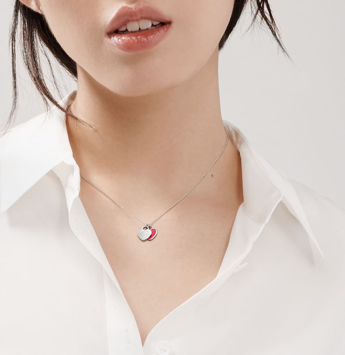 티파니 리턴 투 티파니 더블 하트 목걸이 레드 상품이미지4