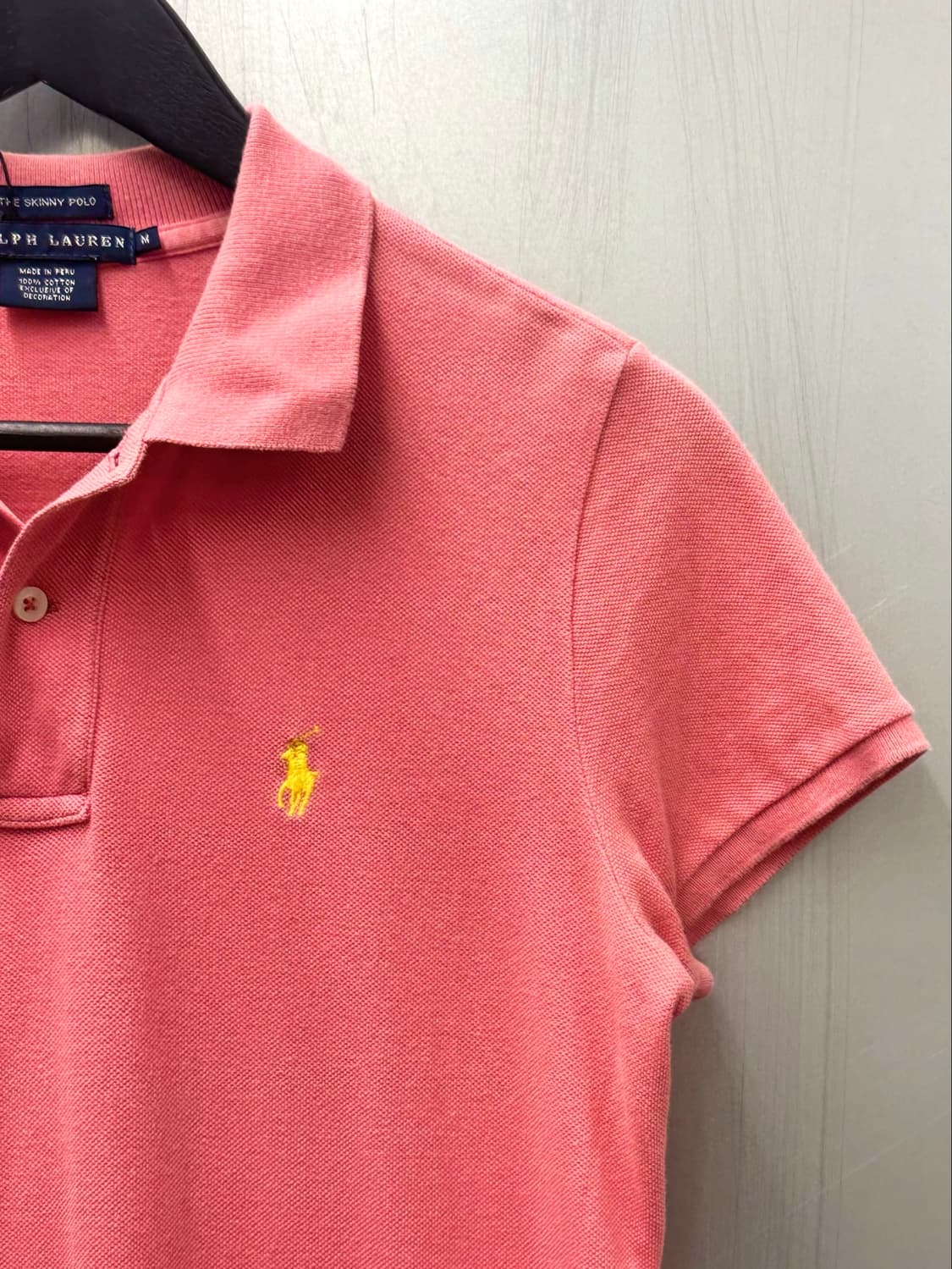 Polo 폴로 랄프로렌 스키니핏 핑크색상 반소매 카라티 상품이미지3