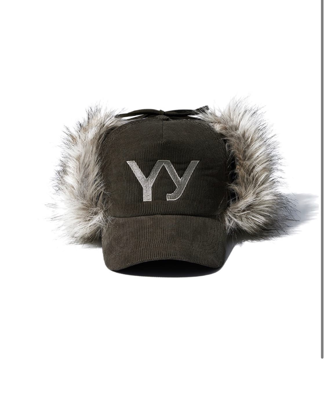 오픈와이와이 open yy 코듀로이 포우 퍼 이어플랩 볼캡 카키 상품이미지1