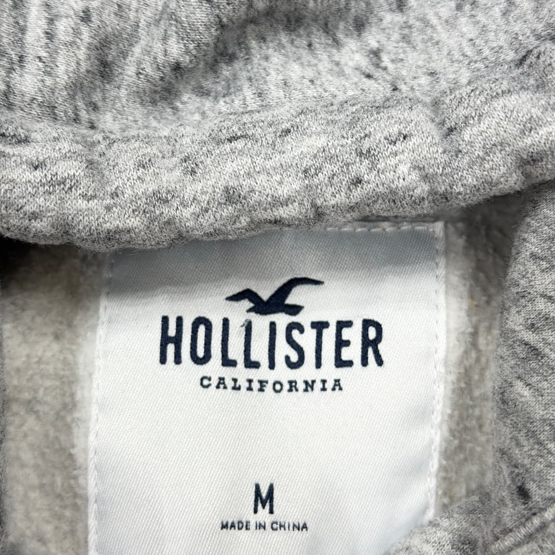 홀리스터 빈티지 Y2K 빅로고 기모 후드집업 자켓 그레이 M 상품이미지4