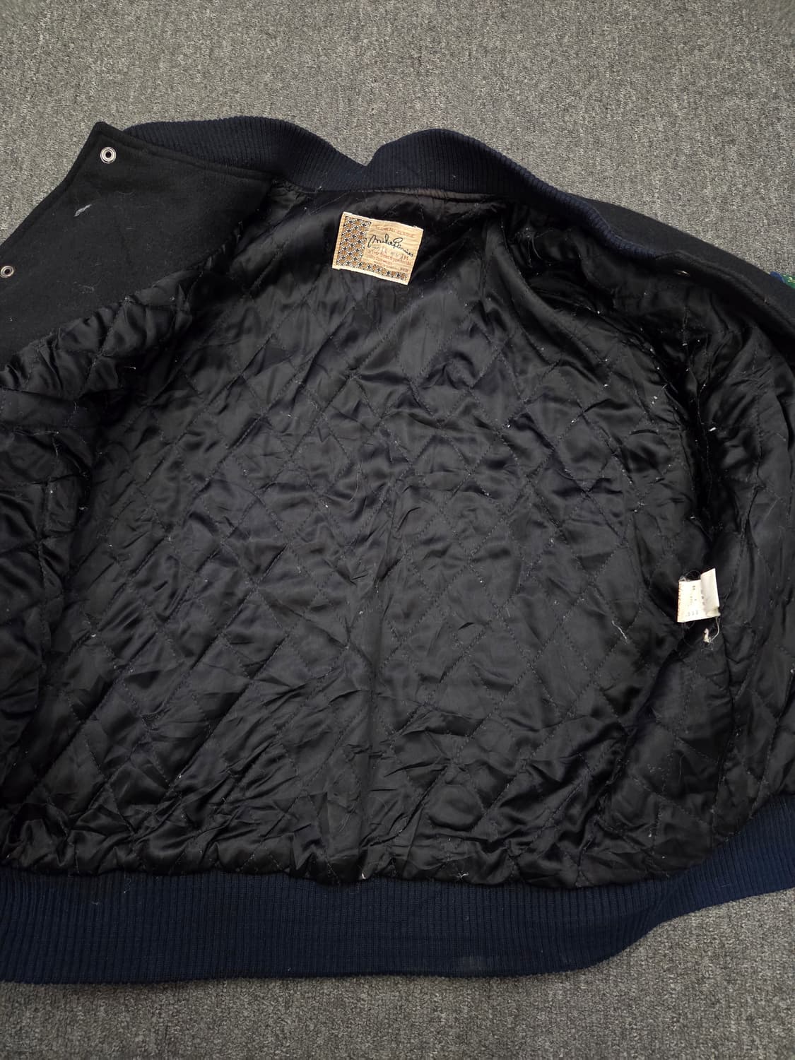 90's Mike birdies 바시티 레더 자켓 상품이미지7