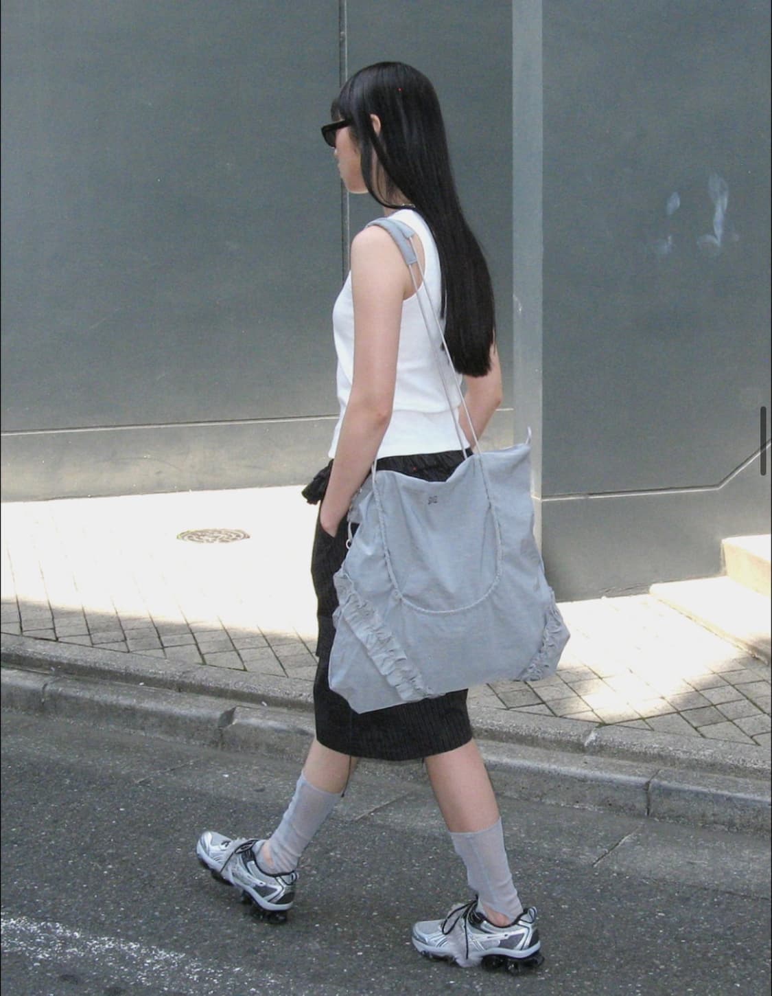 (새상품)타입서비스 Ruffled Adjustable Bag [Gray] 상품이미지2