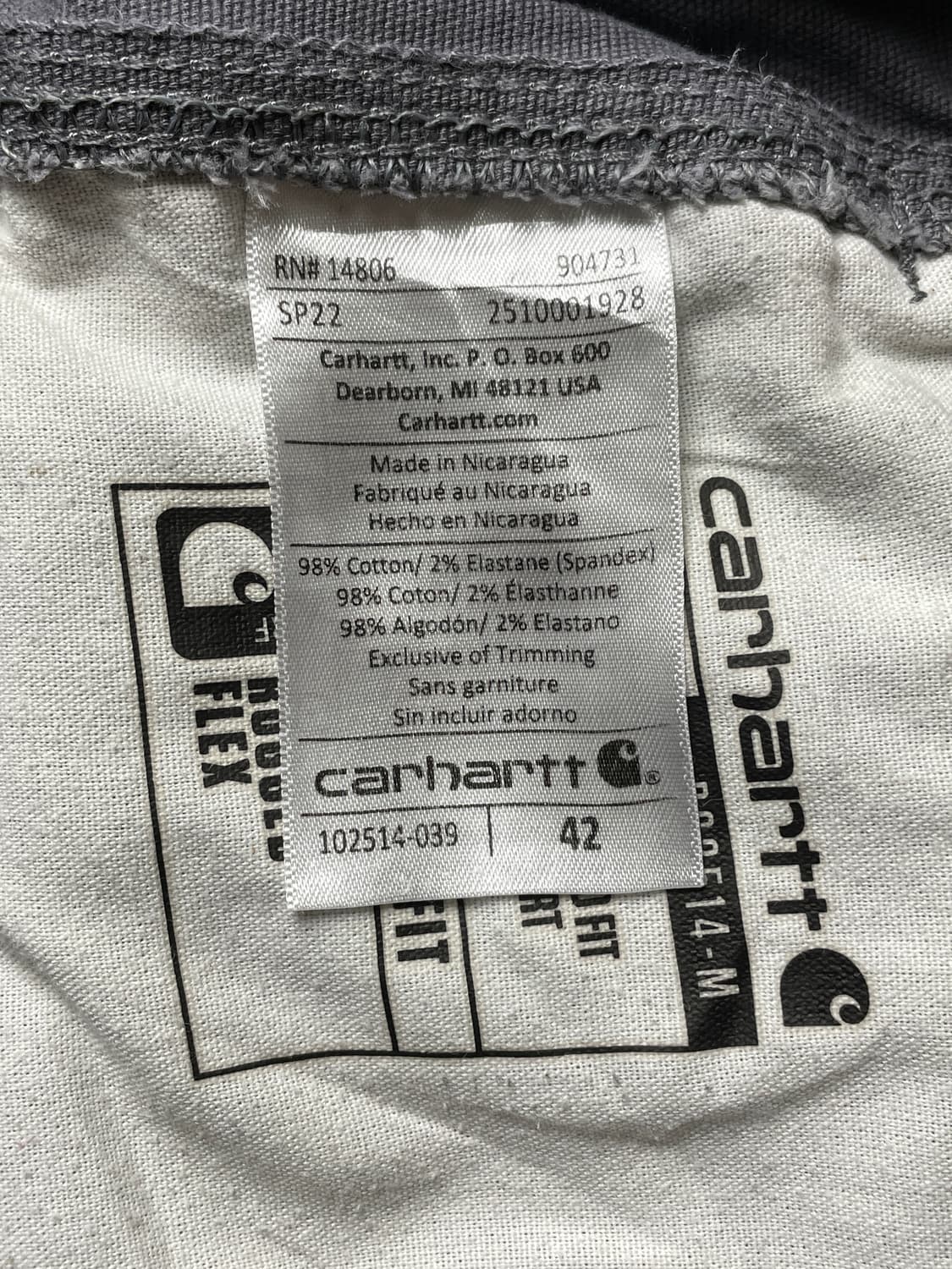 CARHARTT 칼하트 빈티지 그레이 반바지 상품이미지9