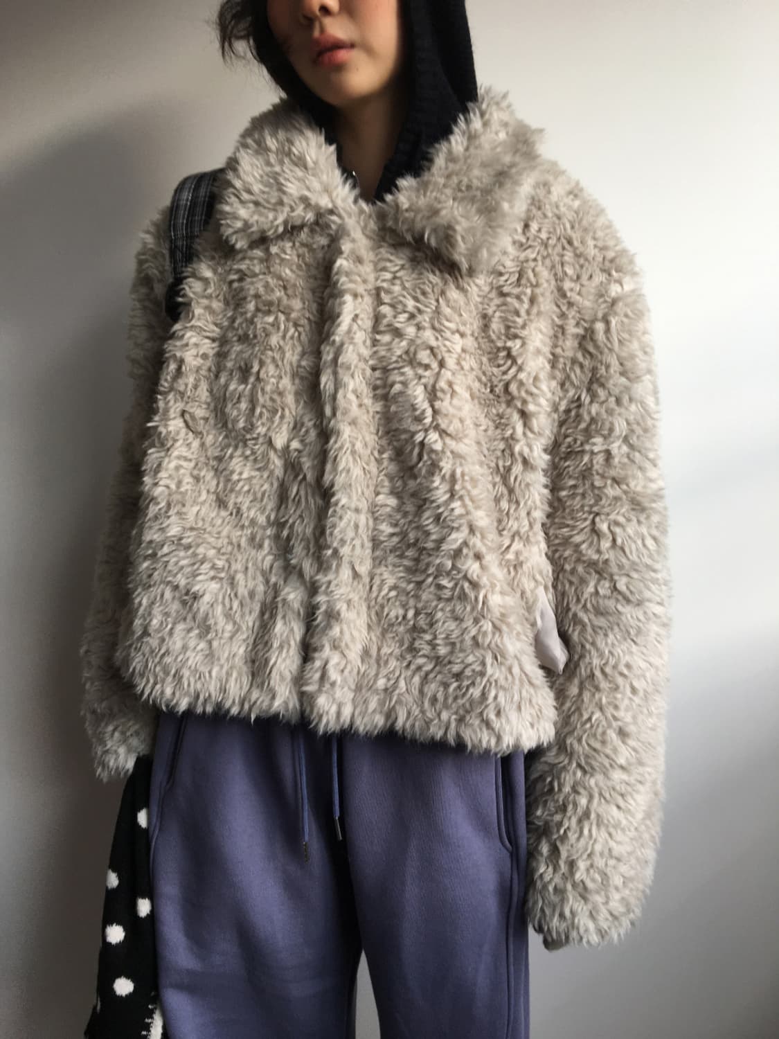 더기 퍼재킷 그레이 상품이미지1