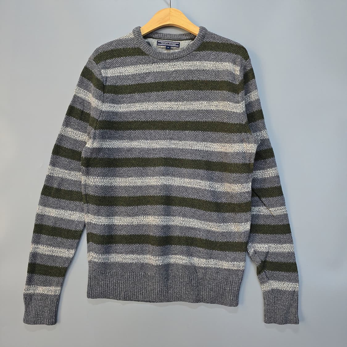 타미힐피거(Tommy Hilfiger) 스트라이프 니트 그레이 M 상품이미지1