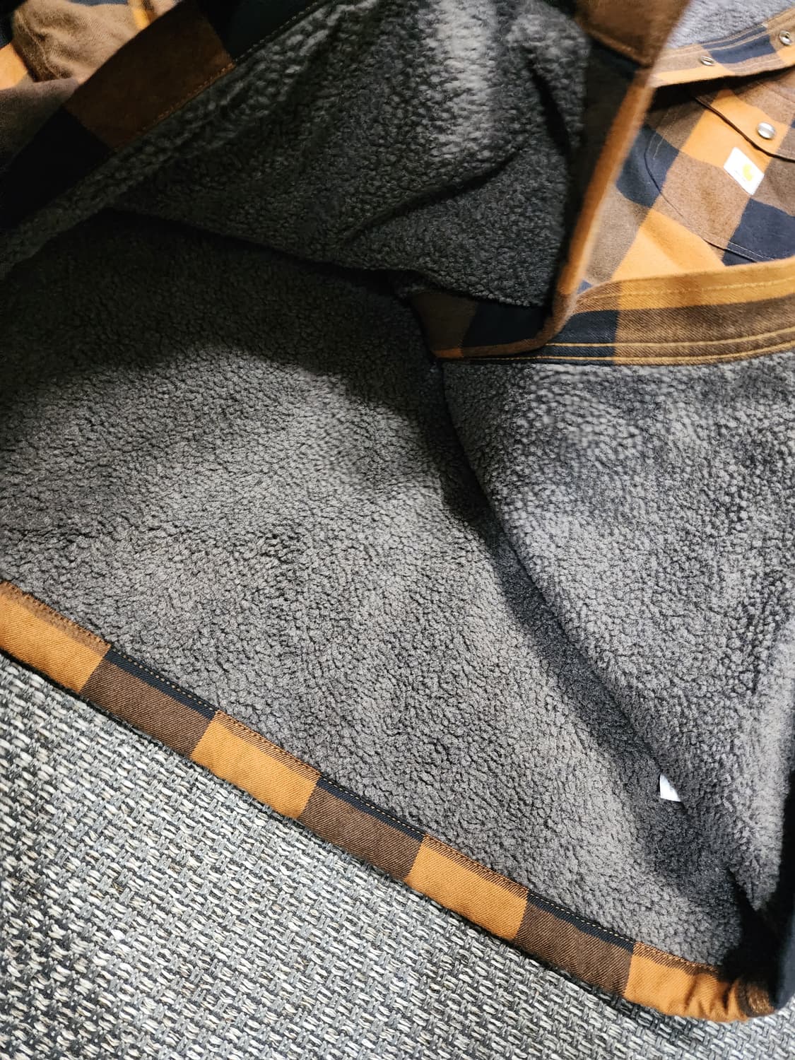 칼하트 체크 셔츠 자켓 XL 상품이미지5