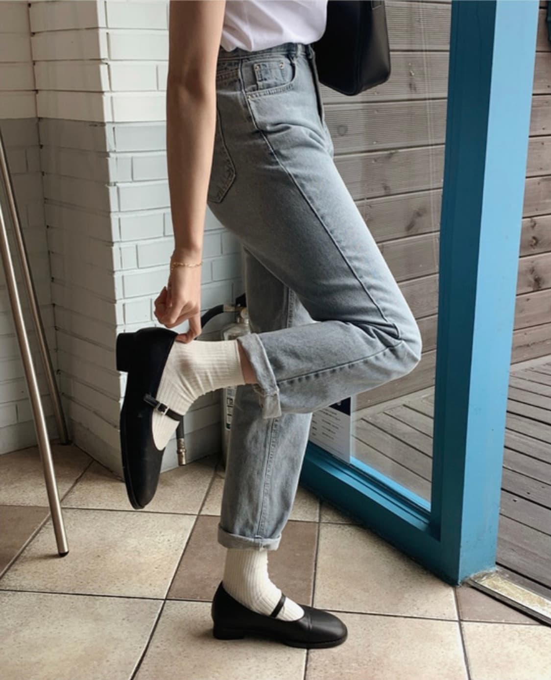 (미착용, 새상품) 슬로우앤드 렌토 메리제인 플랫슈즈 구두 단화 250 상품이미지2