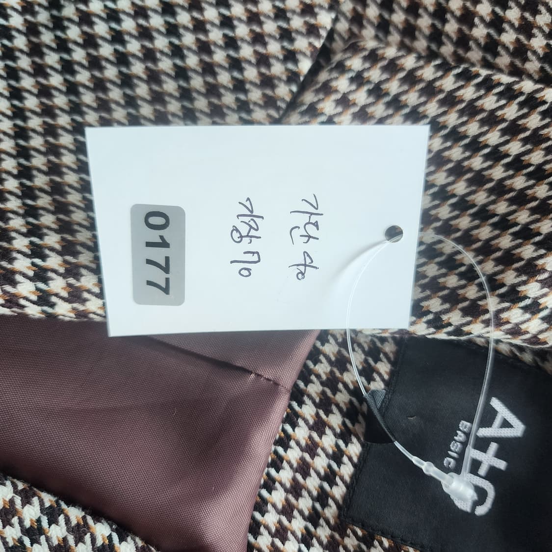 A+G 하운드투스 체크 벨트 자켓 상품이미지9