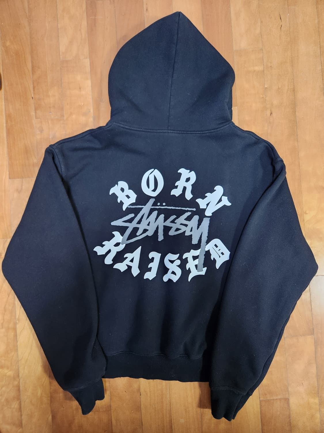 스투시 x 본앤레이즈드 로고 후드 집업 M 상품이미지4