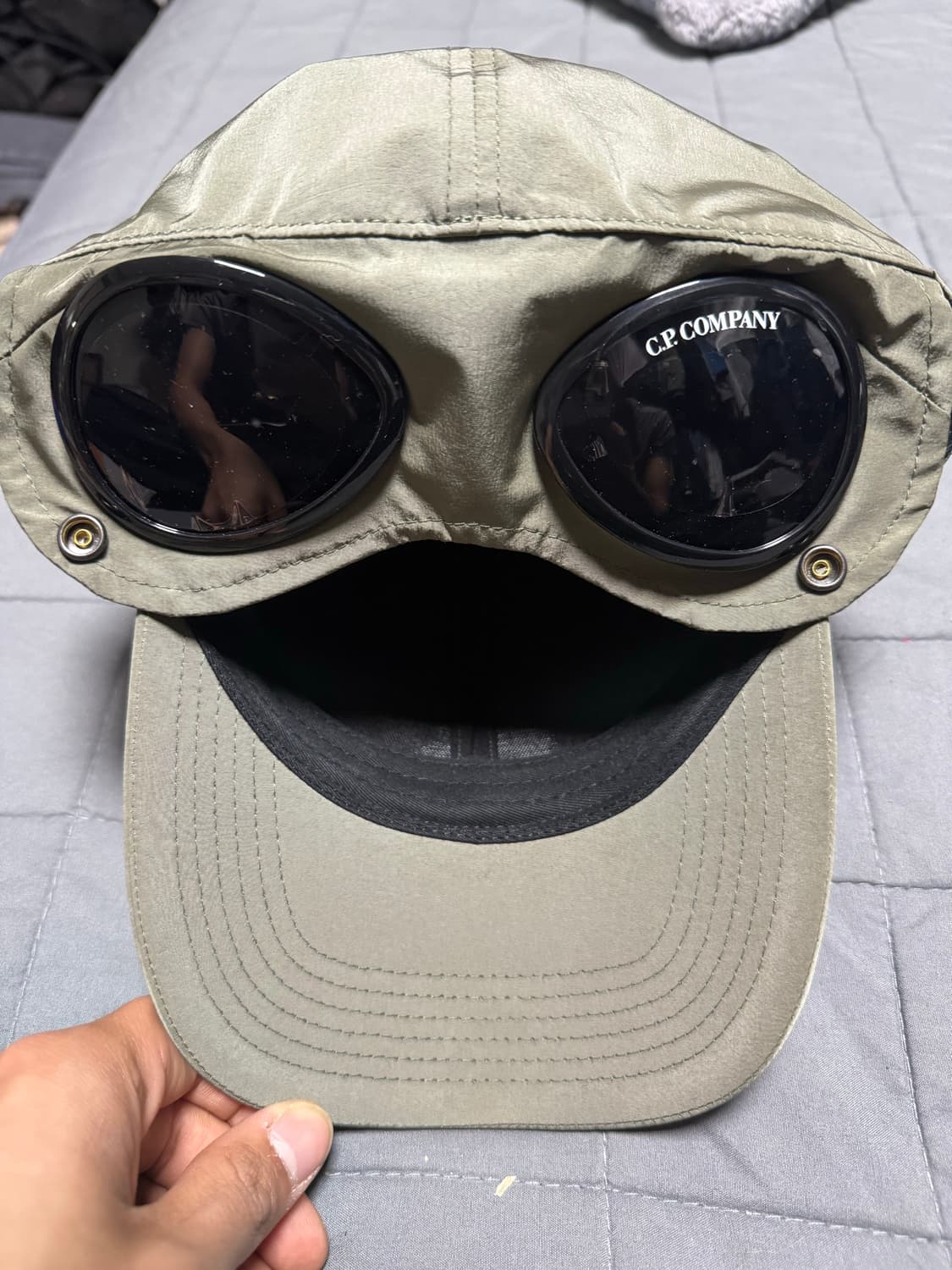 CP컴퍼니 고글 캡 카키XL 상품이미지3