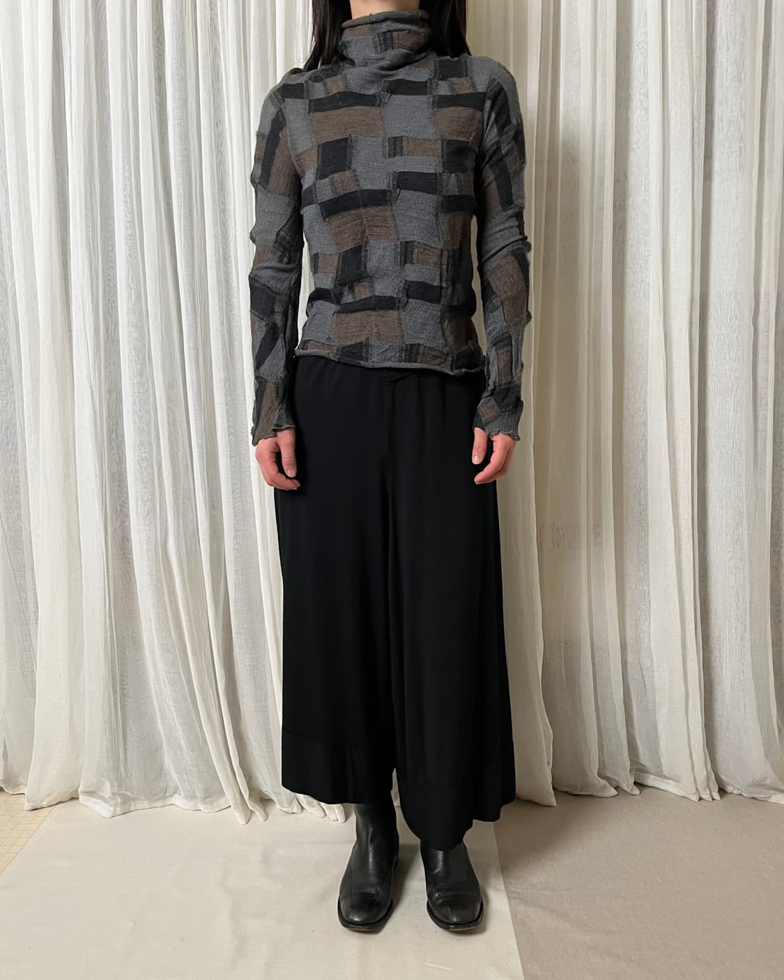 요지야마모토 자가드 터틀넥 니트 yohji yamamoto Y’s  상품이미지3