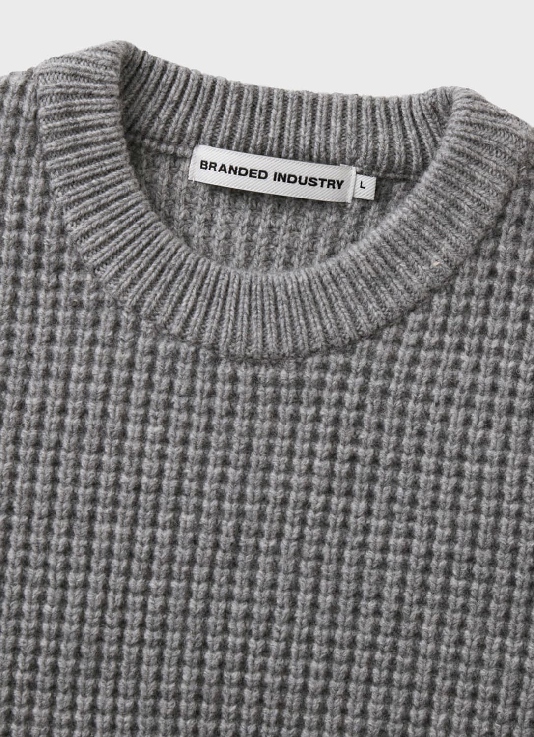 [M] 브랜디드 체인 헤비 울 니트 그레이  상품이미지7