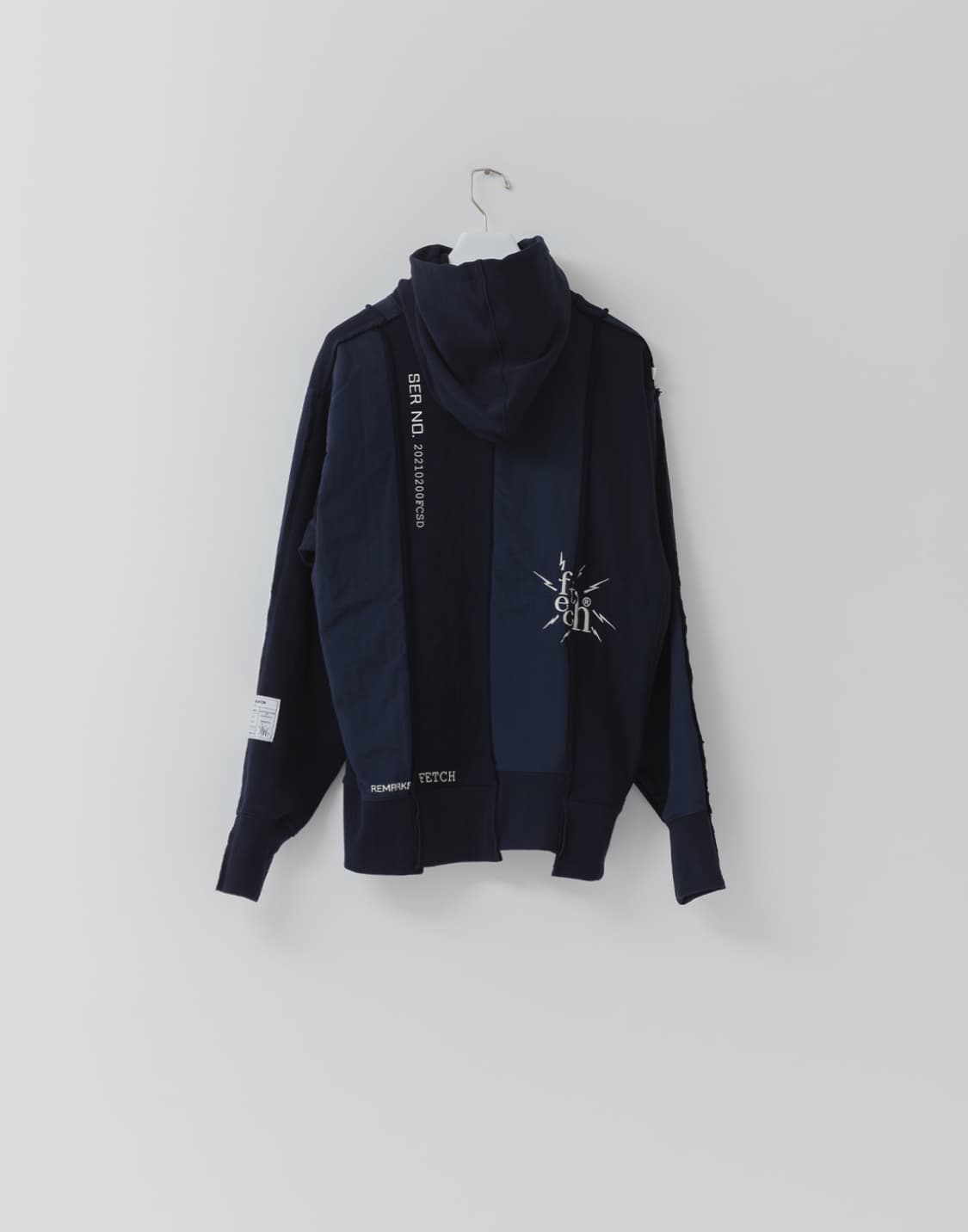Mixed rebuild hoodie (navy) 상품이미지2
