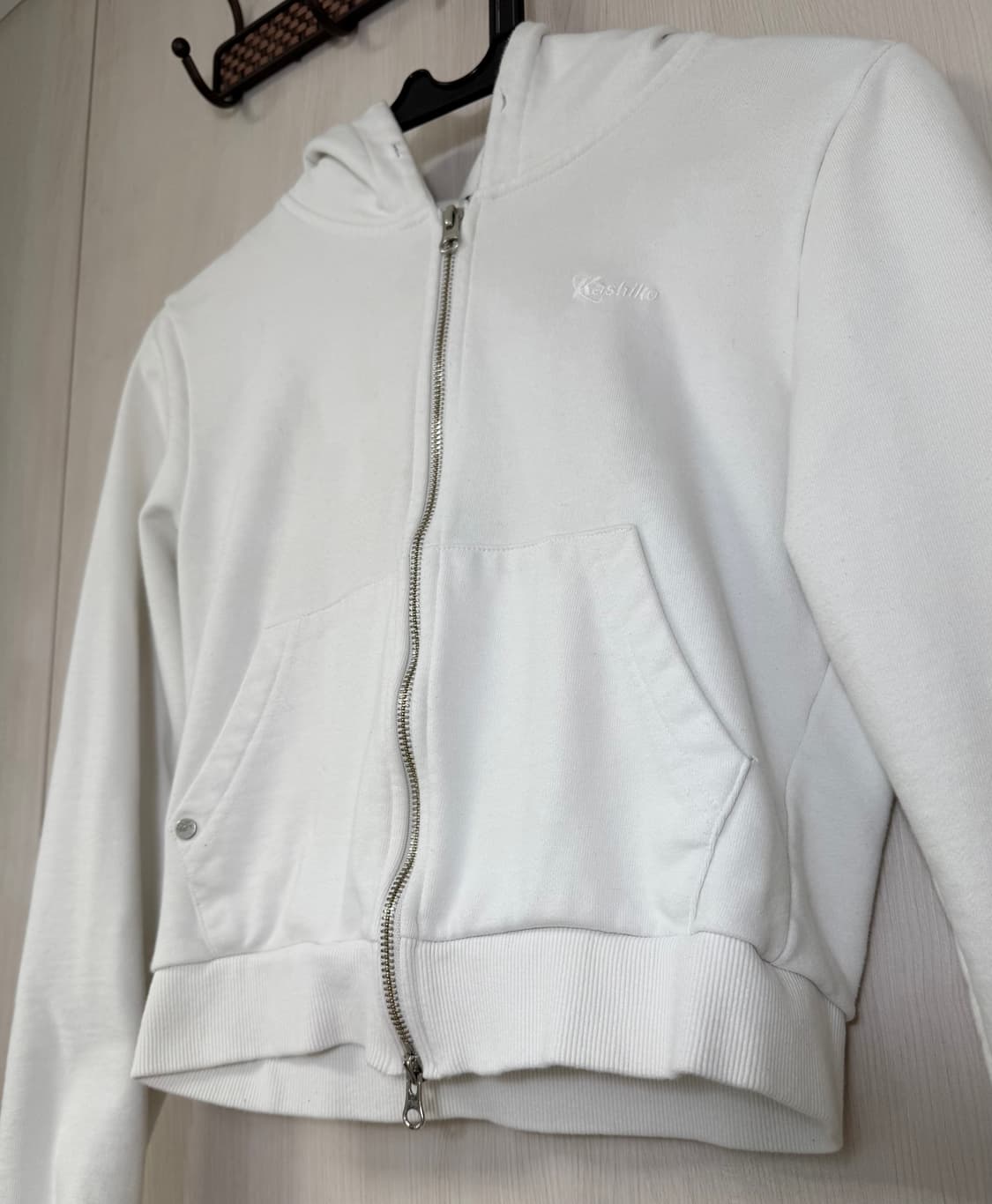 KASHIKO 카시코 얀트라 슬림 후드 집업 화이트 M Wo 상품이미지1