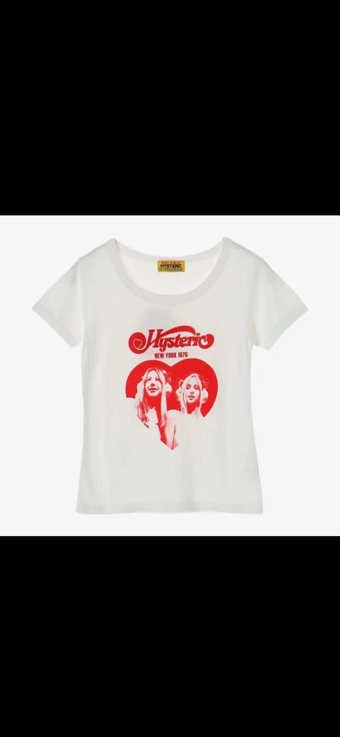 히스테릭글래머 하트 치비 티셔츠 화이트 상품이미지2