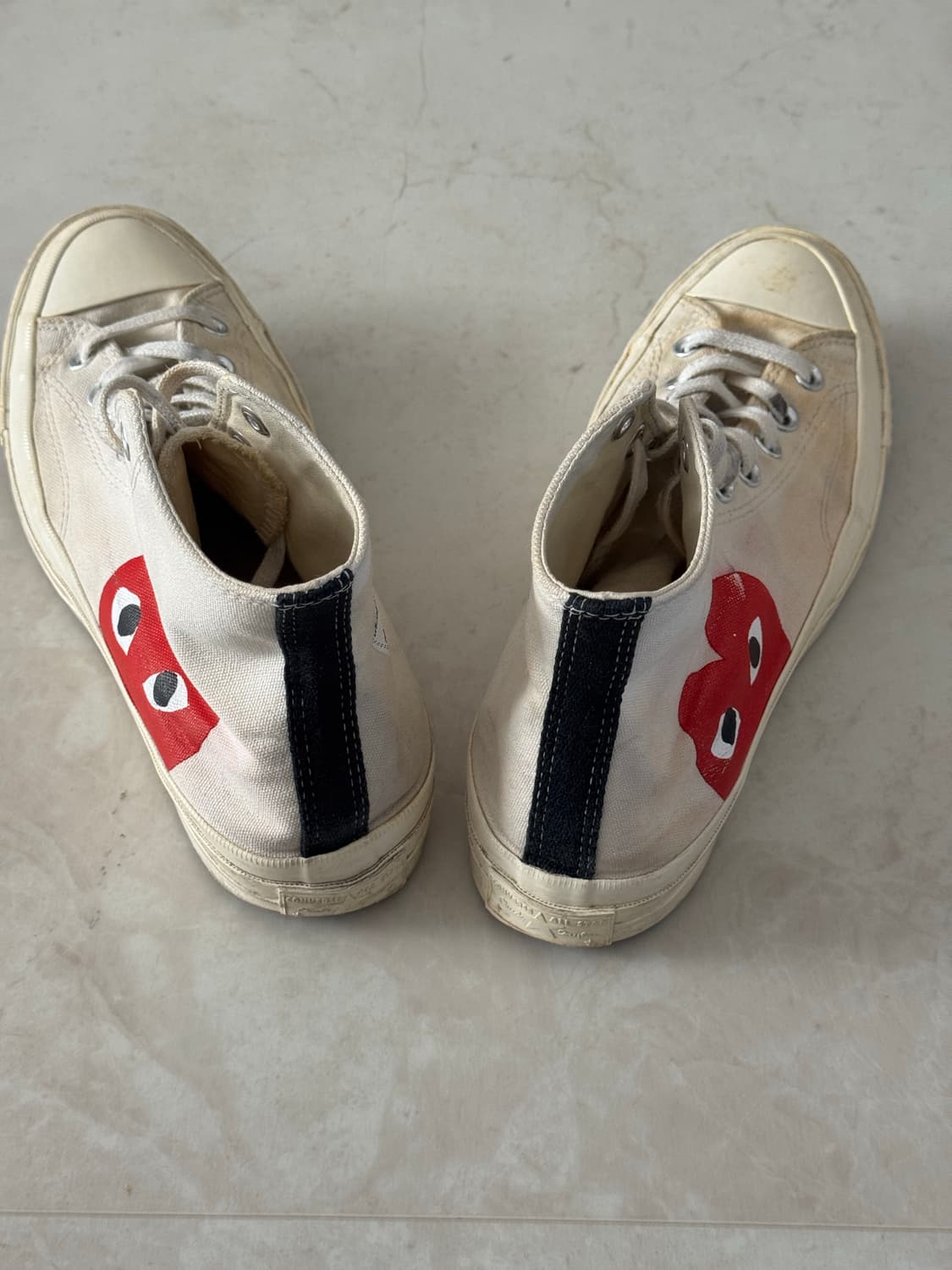 꼼데가르송 컨버스 하이 크림 컬러 270 상품이미지3