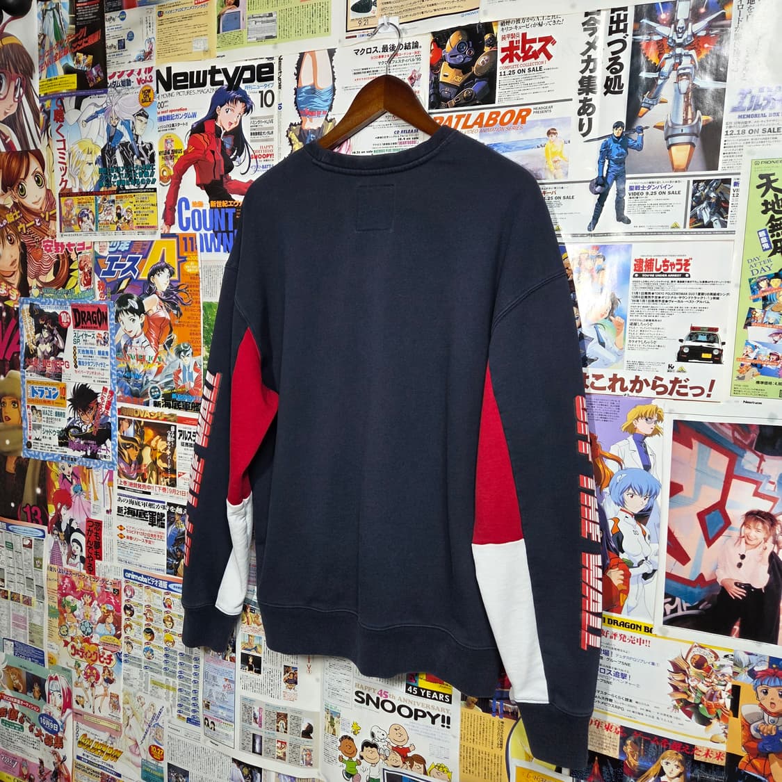 반스 올드스쿨 네이비 배색 맨투맨 상품이미지6