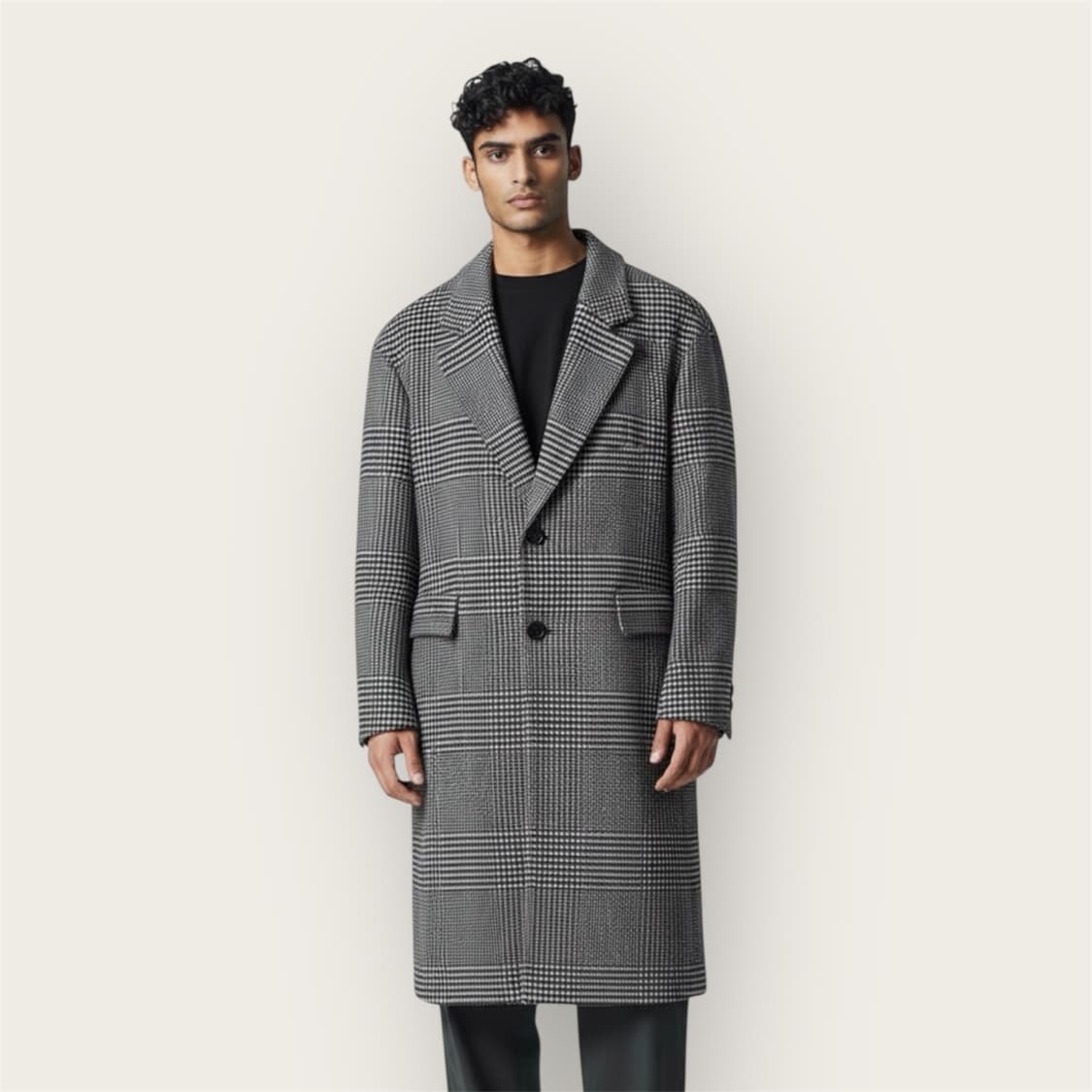 .50/ 알레그리 캐시미어 블랜딩 글렌체크 코트 상품이미지1