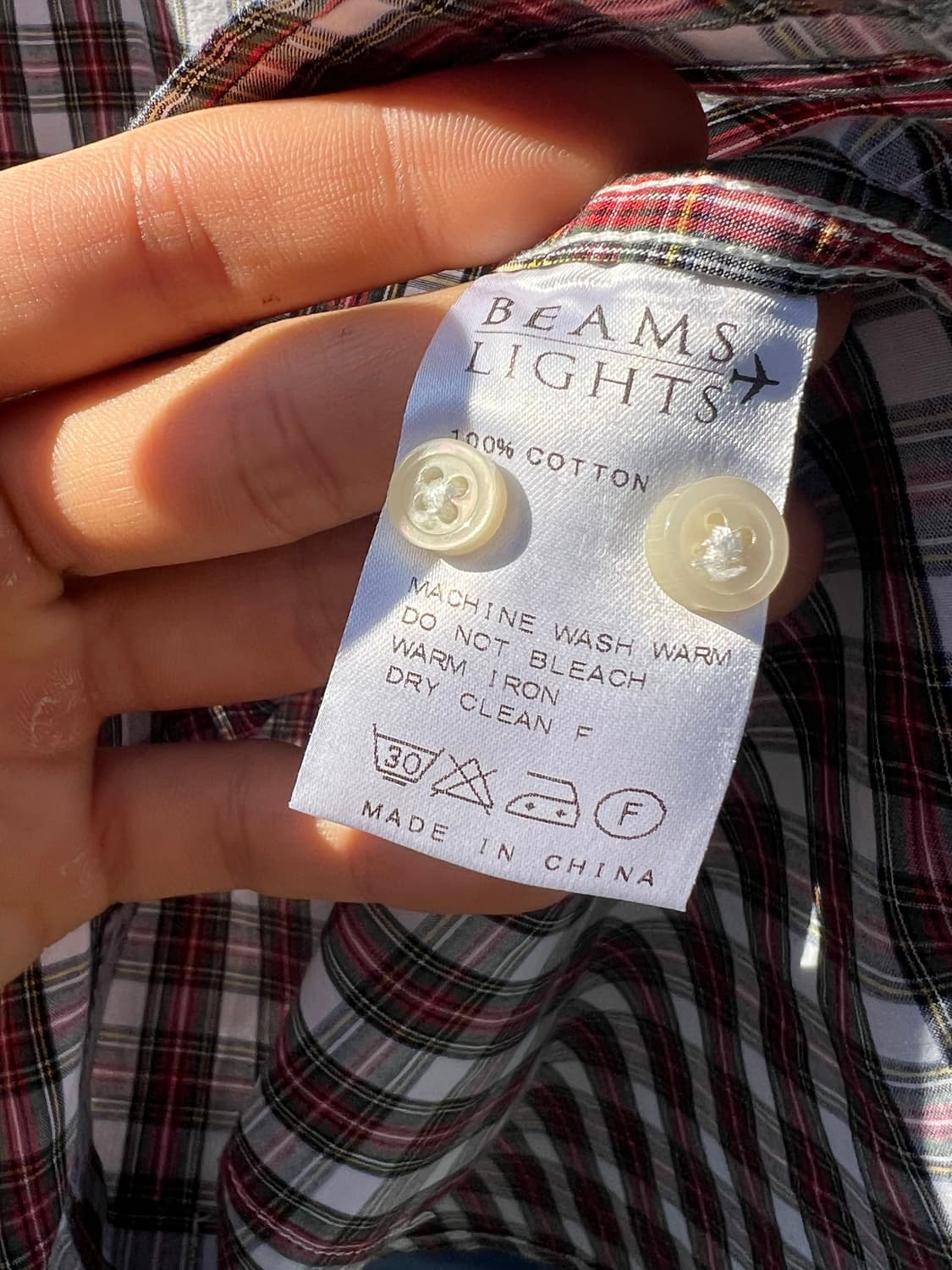 Beams Lights Tartan Plaid Shirt Cotton 상품이미지7