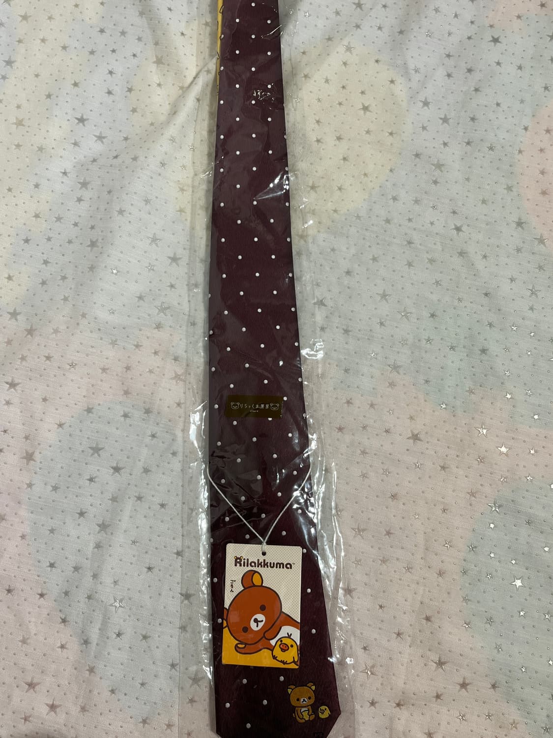 키이로이토리와 리락쿠마 도트무늬 넥타이 🐣 상품이미지3