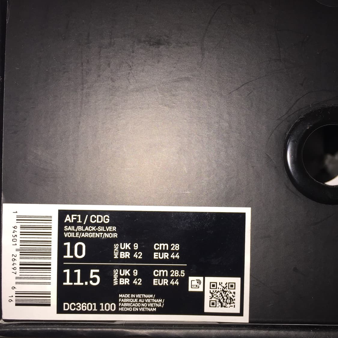 [280] 꼼데가르송 옴므 플러스 나이키 에어포스1 화이트 상품이미지9