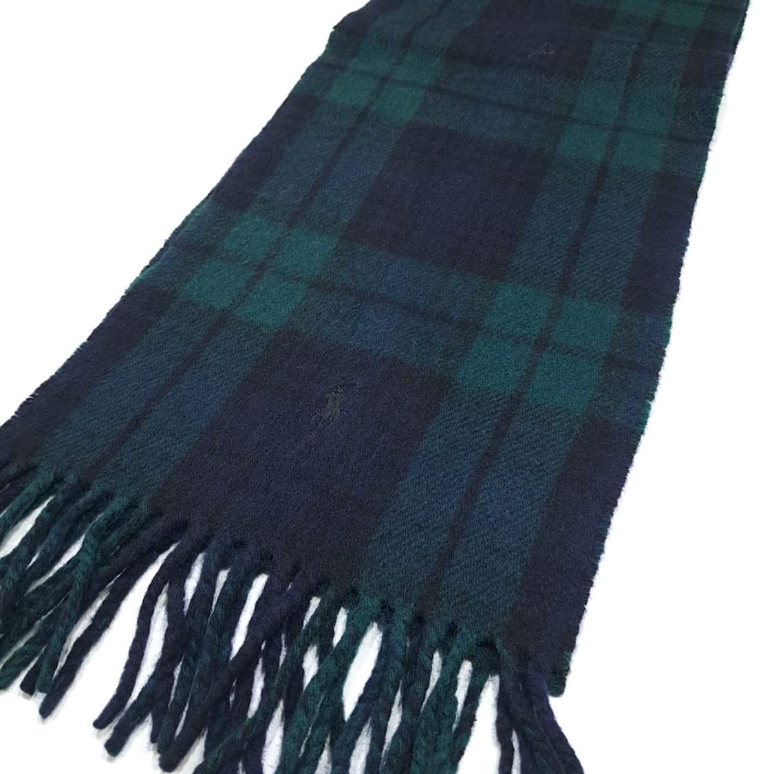 MX546 폴로 00s 이태리판 램스울 블랙워치 네이비 머플러 목도리 상품이미지3