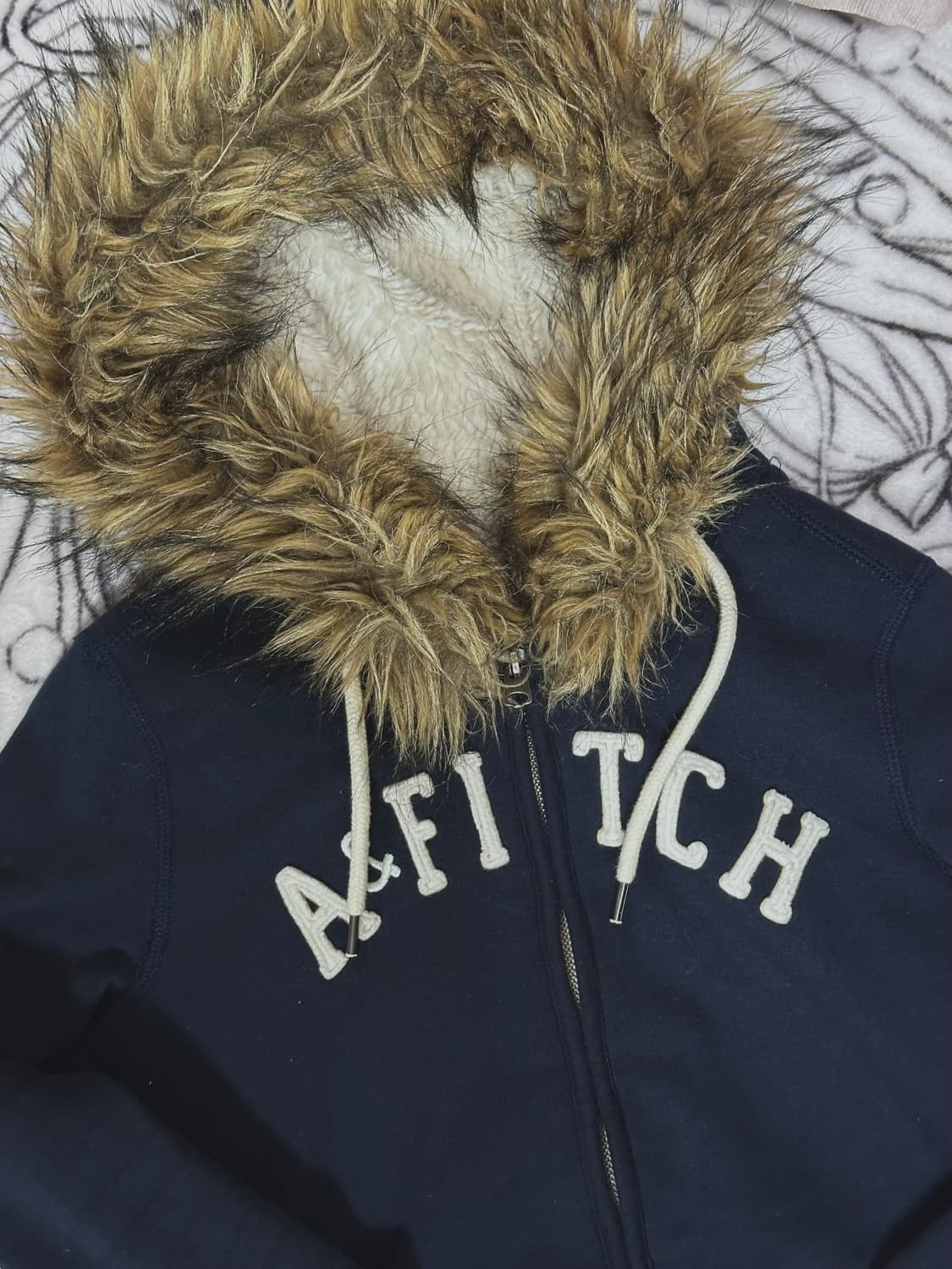 아베크롬비 퍼 후드집업 울프죠 상품이미지2