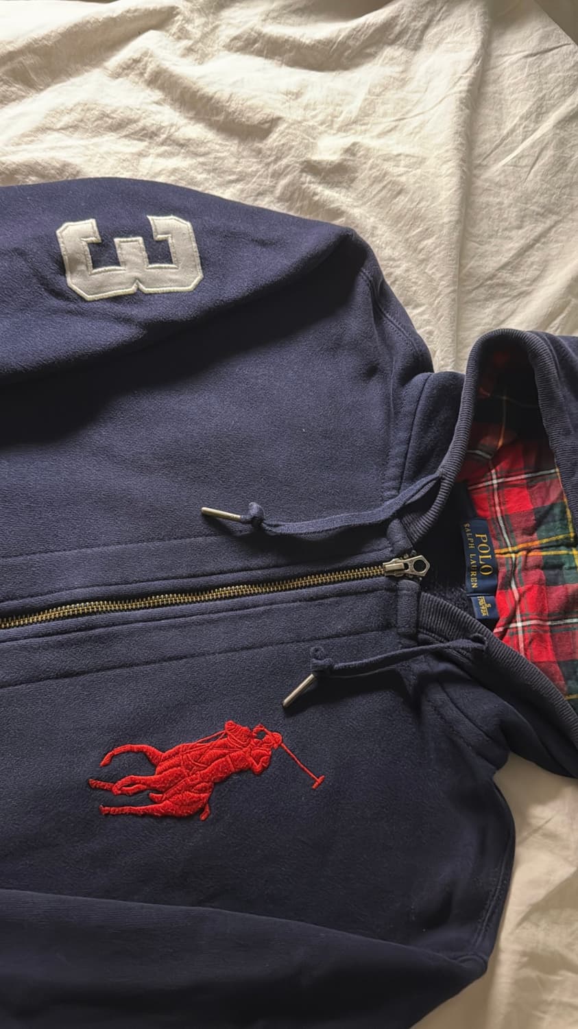 폴로 빅포니 후드집업 S 네이비 상품이미지3