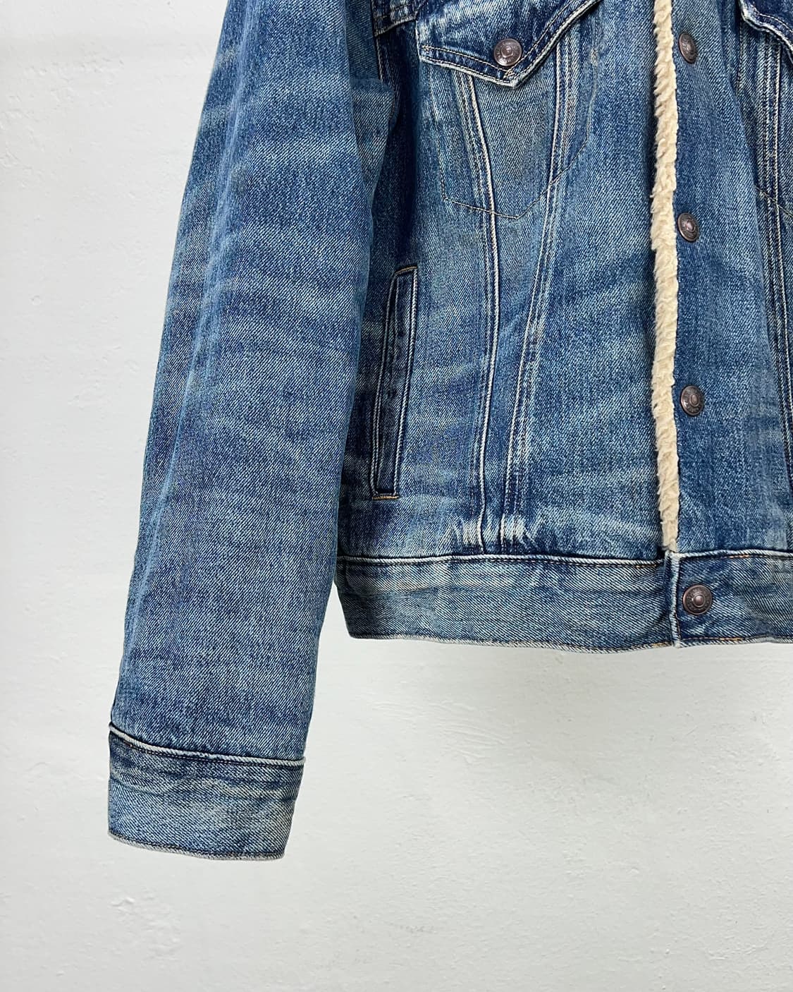 폴로 랄프로렌 덩가리 성조기 쉐르파 데님 트러커 자켓 상품이미지4