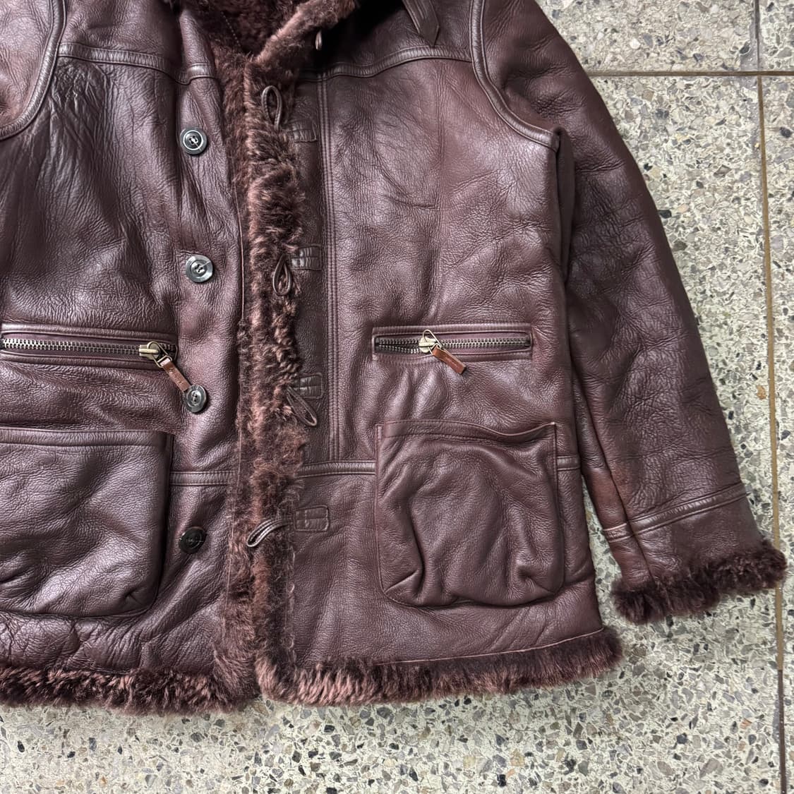 [XL] 빈티지 B7 무스탕 무통 자켓 상품이미지6