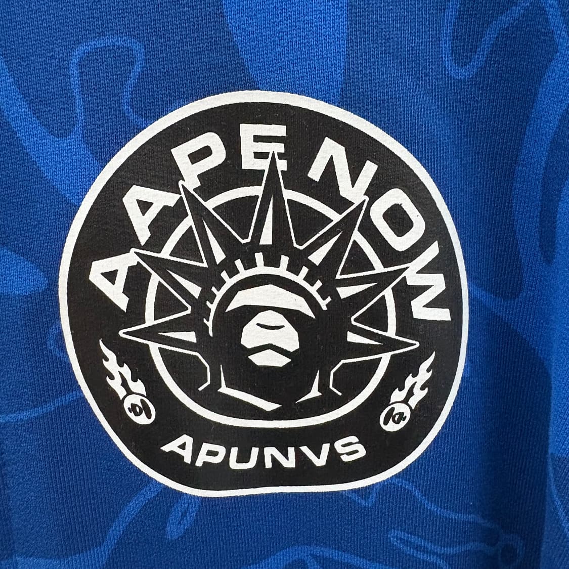 에이프 by 베이프 블루 스웻 바시티 자켓 상품이미지3