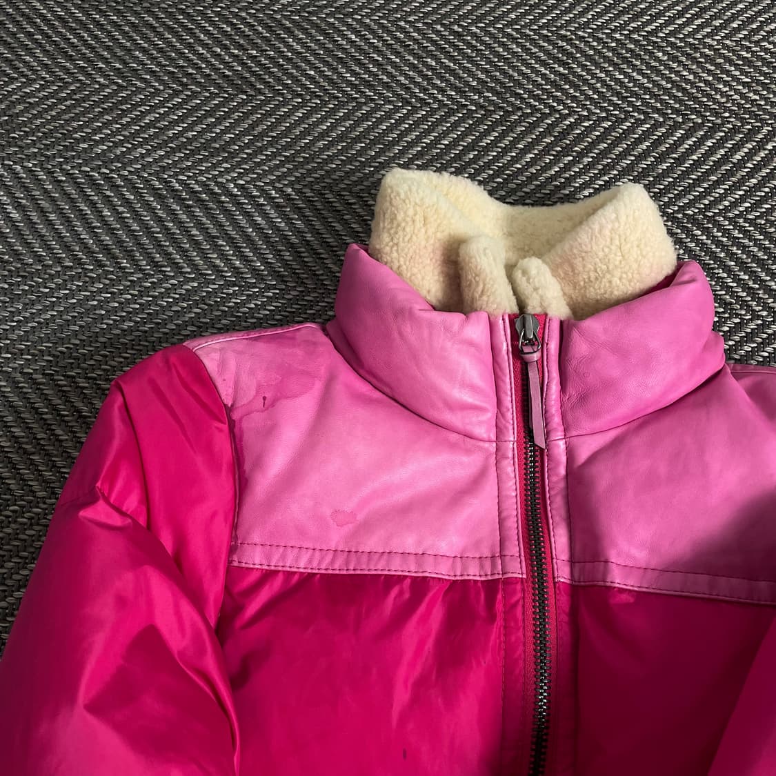 코치 우먼스 쉐르파 이너 다운 크롭 패딩 핑크 y 2861 상품이미지5