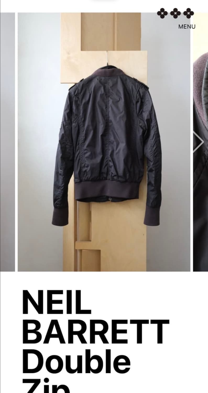 NEIL BARRETT Double Zip Up Bomber 봄버 상품이미지2
