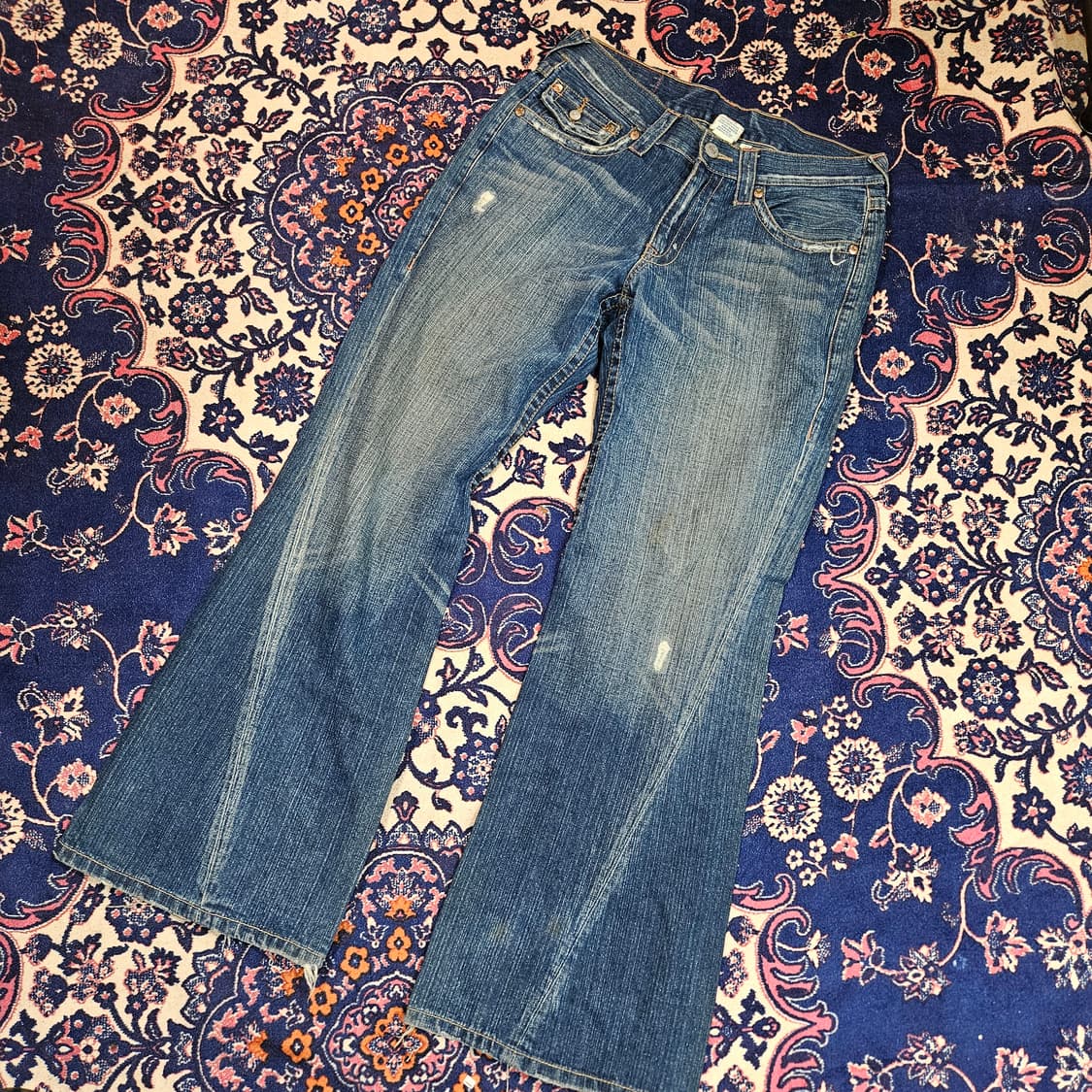 트루릴리전 00's 조이 니들 워크 부츠컷 팬츠 34 size 상품이미지4